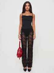 Peru Lace Trousers Black