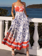 Printed Scoop Neck Cami Dress