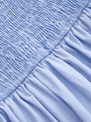 Cotton Blend Smocked Cami Maxi Dress