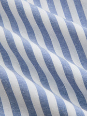 Striped Cotton Blend Collared Halter Midi Dress