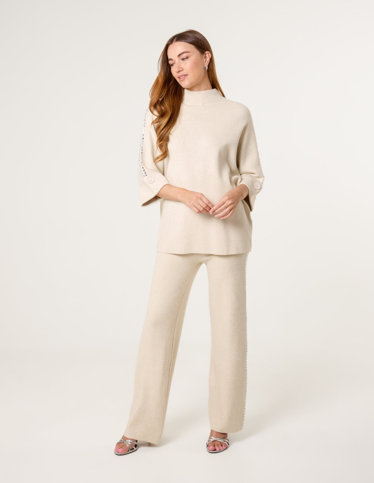 Square Rhinestone Trousers