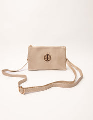 Detailed Zip Up Purse With Detachable Strap