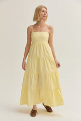 Iris Poplin Tiered Maxi Dress