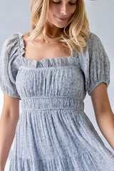 Fits Right In Light Blue Floral Maxi Dress