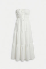 Dreaming of You White Strapless Maxi Dress