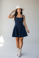 Know It All Dark Wash Denim Mini Dress
