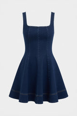 Know It All Dark Wash Denim Mini Dress