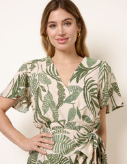 Wrap Front Sarong Mini Dress
