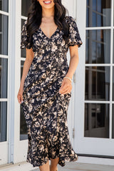 FINAL SALE - Just A Hint Black Floral Maxi Dress