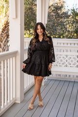 FINAL SALE - A Garden of Wonder Black Floral Mini Dress