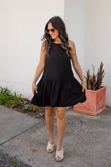 City After Dark Black Mini Dress