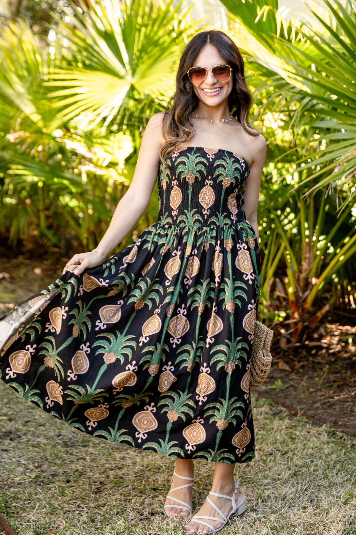 FINAL SALE - Chic Essential Strapless Smocked Black Maxi Dress