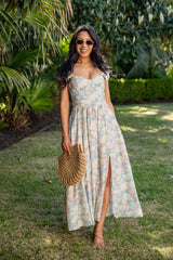 Always in Style Blue Floral Maxi Dress
