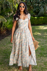 Always in Style Blue Floral Maxi Dress