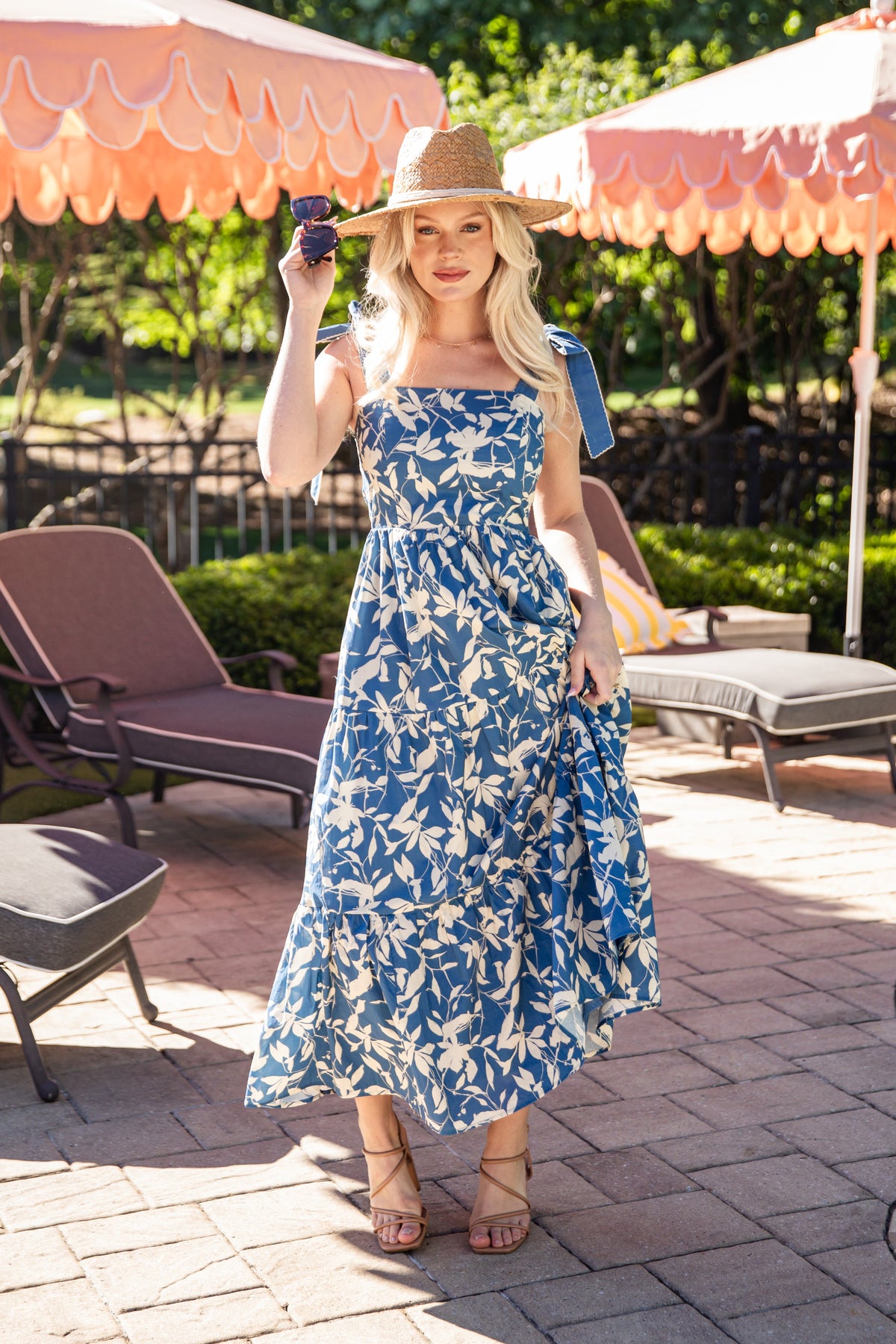 FINAL SALE - Coastal Romance Floral Maxi Dress