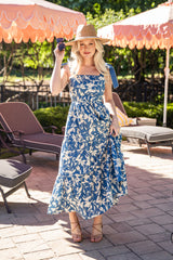 FINAL SALE - Coastal Romance Floral Maxi Dress