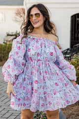 FINAL SALE - Sweetest Occasion Blue Floral Mini Dress