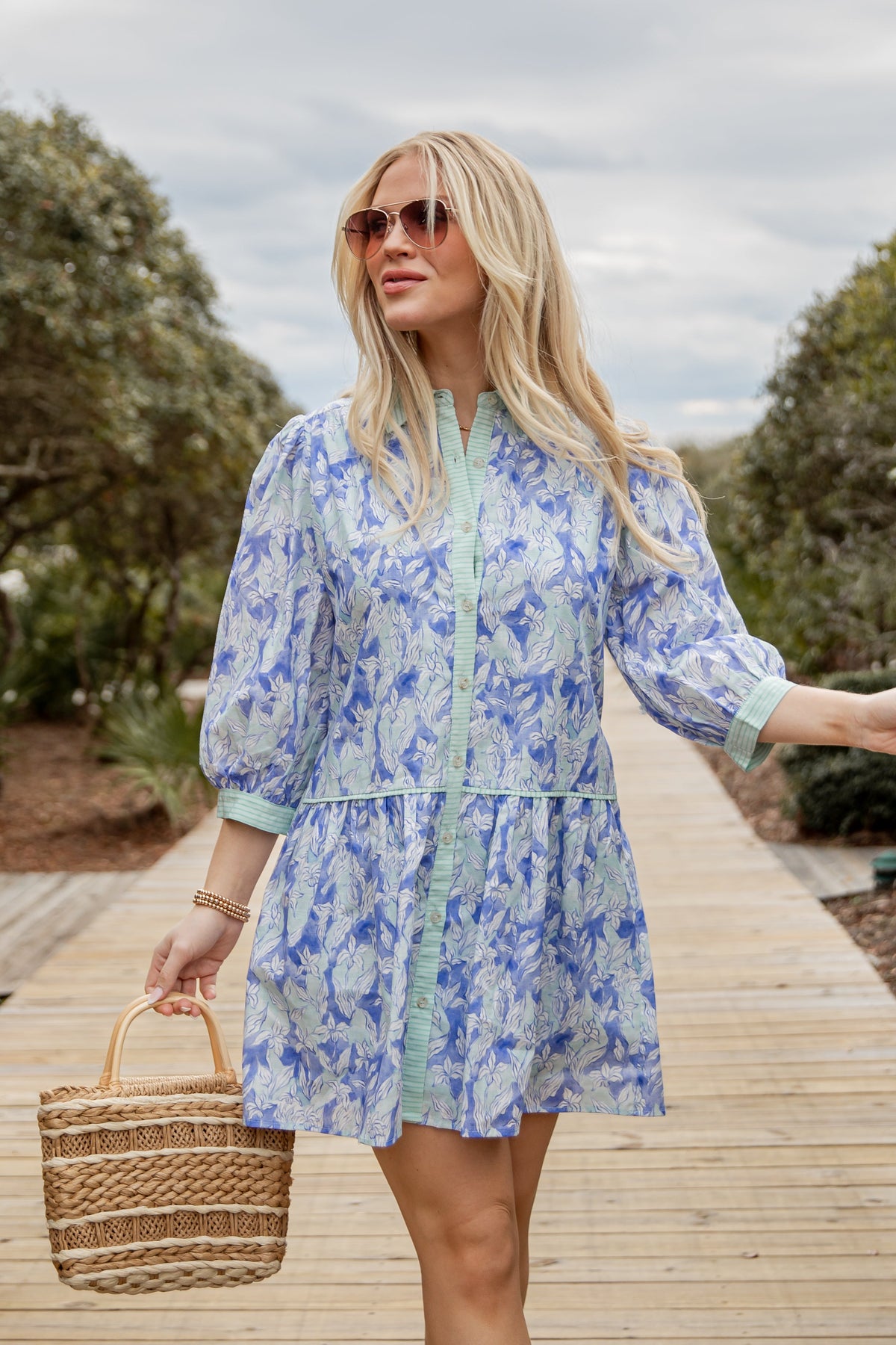 FINAL SALE - Blossom Breeze Floral Mini Dress