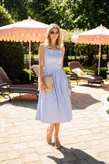 FINAL SALE - Bluebell Picnic Blue Gingham Midi Dress