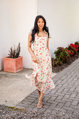 Gracefully Yours Cream Floral Maxi Dress