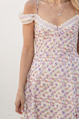 FINAL SALE - Floral Fixation Cream Midi Dress