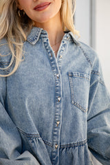 FINAL SALE - Loving Detail Denim Mini Dress