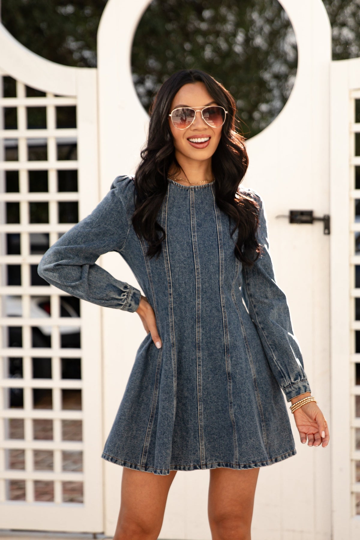 FINAL SALE - Blue Jean Beauty Denim Mini Dress