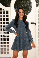 FINAL SALE - Blue Jean Beauty Denim Mini Dress