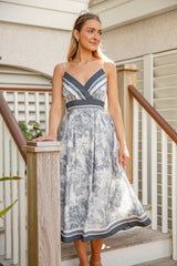 FINAL SALE - Take Your Pick Grey Printed Maxi Dress