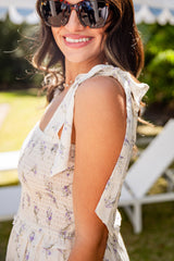FINAL SALE - Whispering Petals Floral Ivory Tiered Maxi Dress