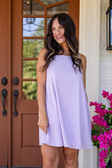 FINAL SALE - Lavender Picnic Gingham Mini Dress