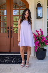 FINAL SALE - Lavender Picnic Gingham Mini Dress