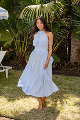 FINAL SALE - Precious Moments Blue Gingham Midi Dress