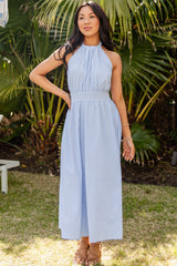 FINAL SALE - Precious Moments Blue Gingham Midi Dress