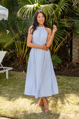 FINAL SALE - Precious Moments Blue Gingham Midi Dress