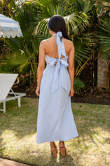 FINAL SALE - Precious Moments Blue Gingham Midi Dress