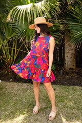 FINAL SALE - Rio Muse Magenta Floral Mini Dress