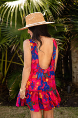 FINAL SALE - Rio Muse Magenta Floral Mini Dress