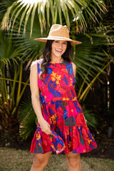 FINAL SALE - Rio Muse Magenta Floral Mini Dress