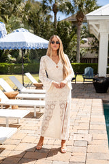 FINAL SALE - Put Together Pretty Natural Detailed Maxi Dress