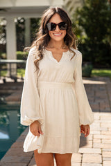FINAL SALE - Sandstone Natural Linen Mini Dress