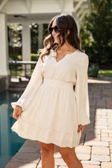 FINAL SALE - Sandstone Natural Linen Mini Dress