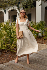 FINAL SALE - Positano Paseo Natural Maxi Dress