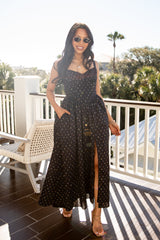 FINAL SALE - If You Were Here Floral Navy Maxi Dress