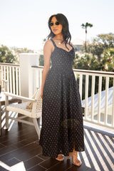 FINAL SALE - If You Were Here Floral Navy Maxi Dress
