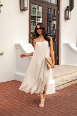 FINAL SALE - A Little Bit Of Love Linen Maxi Dress