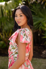 FINAL SALE - Lighthouse Love Pink Floral Midi Dress