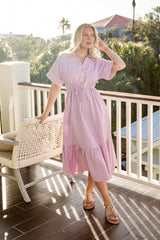 FINAL SALE - Pretty Proper Pink Stripe Maxi Dress