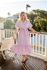FINAL SALE - Pretty Proper Pink Stripe Maxi Dress