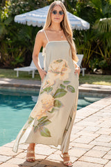 Forever On My Mind Sage Floral Midi Dress